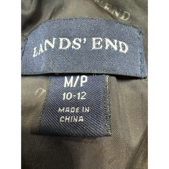 Lands End Puffer Parka Coat Women's M/P Brown Down Filled Fur Trim Hood Winter - Picture 6 of 12